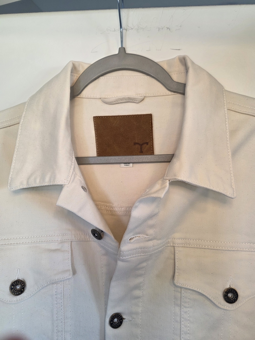 ​🤠 Tecovas "The Austin" Denim Jacket in Natural - Size Small - Picture 5 of 14